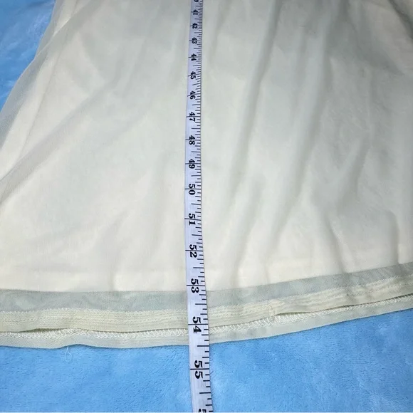 Vintage 90s Blushe Spiegel Embroidered Maxi Dress Size 14 Yellow Sheer Boho Y2K - Picture 7 of 10